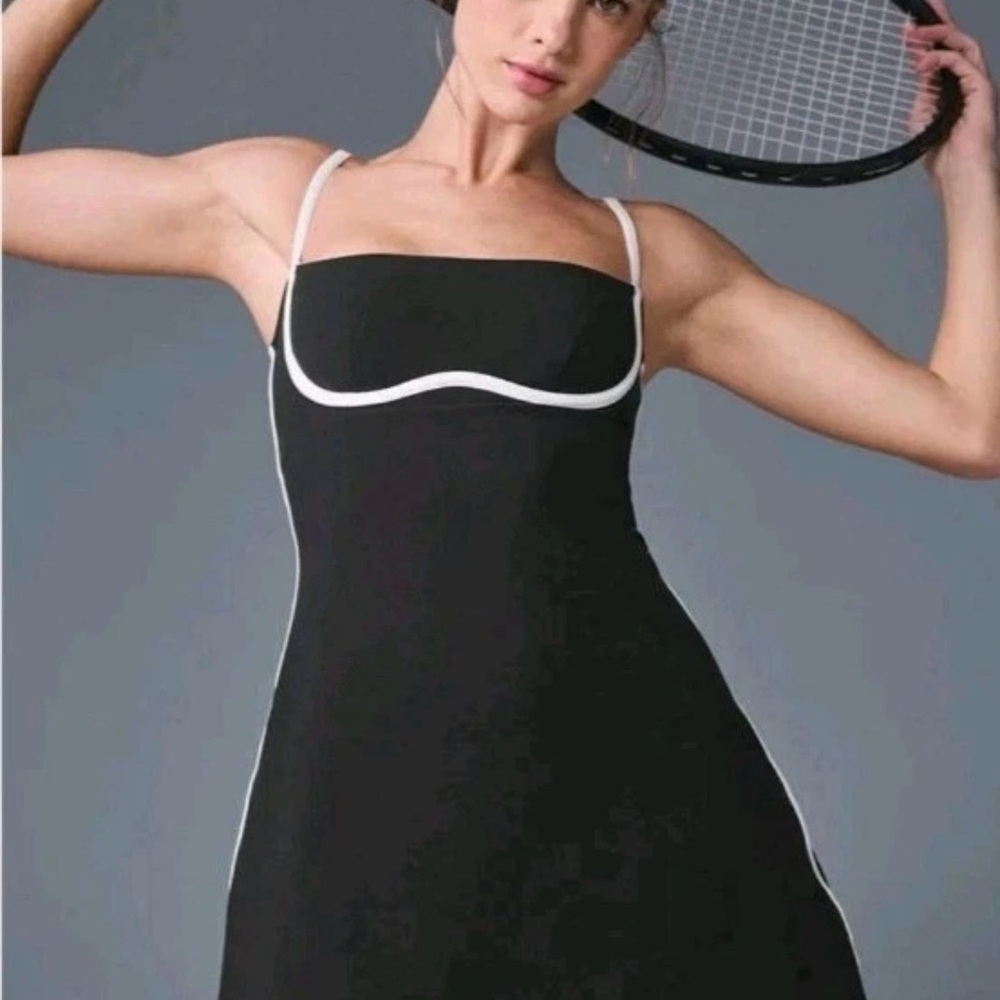 Black Dress with White Trim